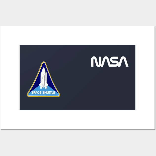 Officially approved merchandise - Vintage NASA logo & space shuttle mission patch Wall Art by Science_is_Fun